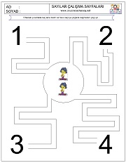 okul öncesi Doğru Sayıya Çiz